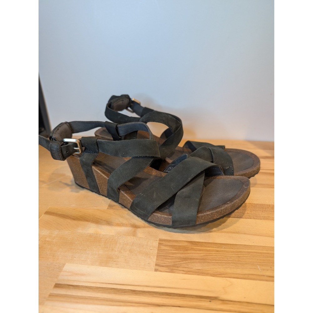 Teva Wedge Sandals Ankle Strap Criss Cross Casual Comfortable Shoes SZ 8 B1